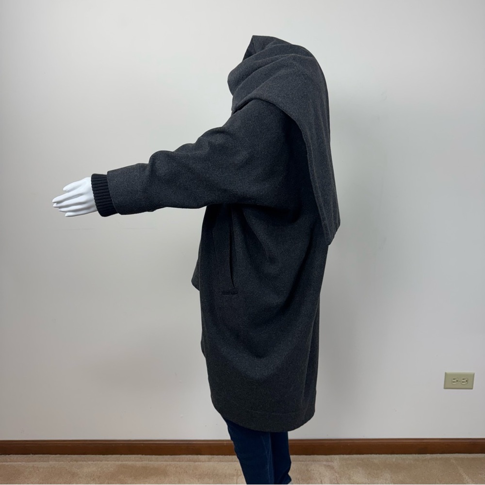 Vivienne Westwood Red Label Asymmetric Draped Wool Scarf Coat Gray Sz M - Picture 8 of 16